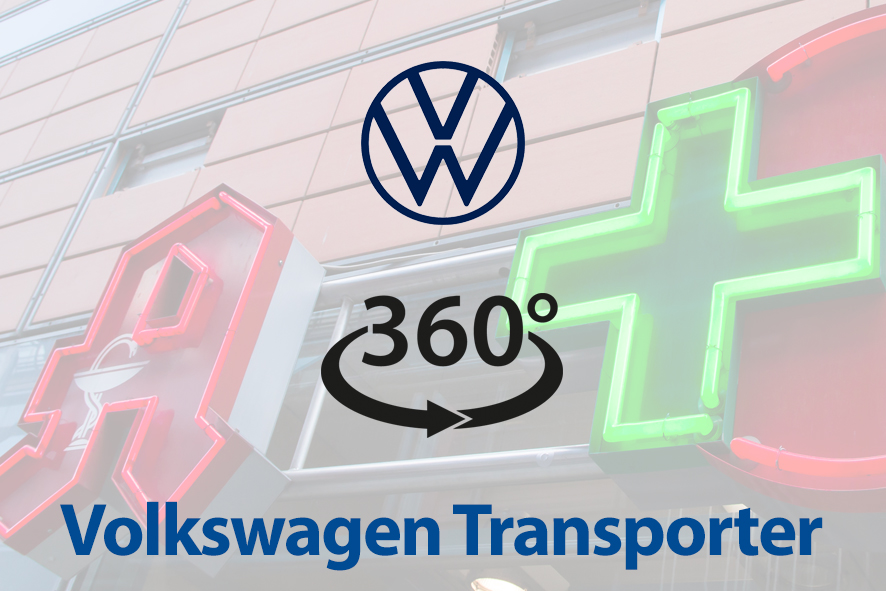 360° Modell VW Transporter Pharma 04 2021