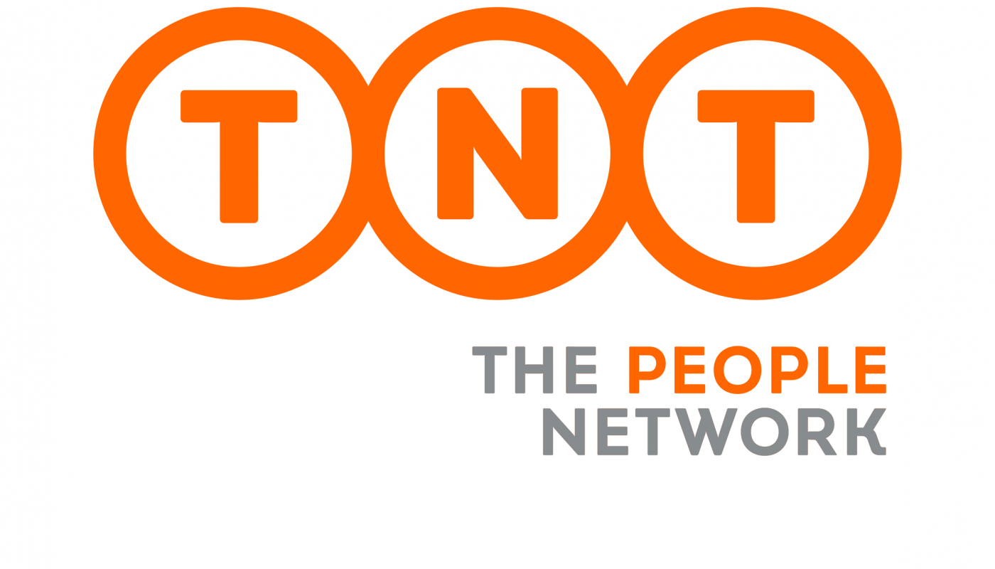 TNT logo with slogan b